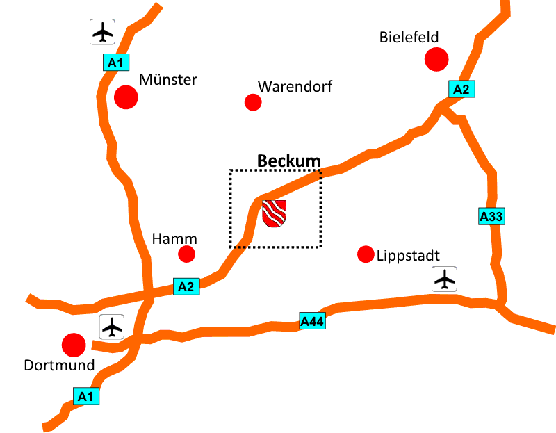 Weg nach Beckum